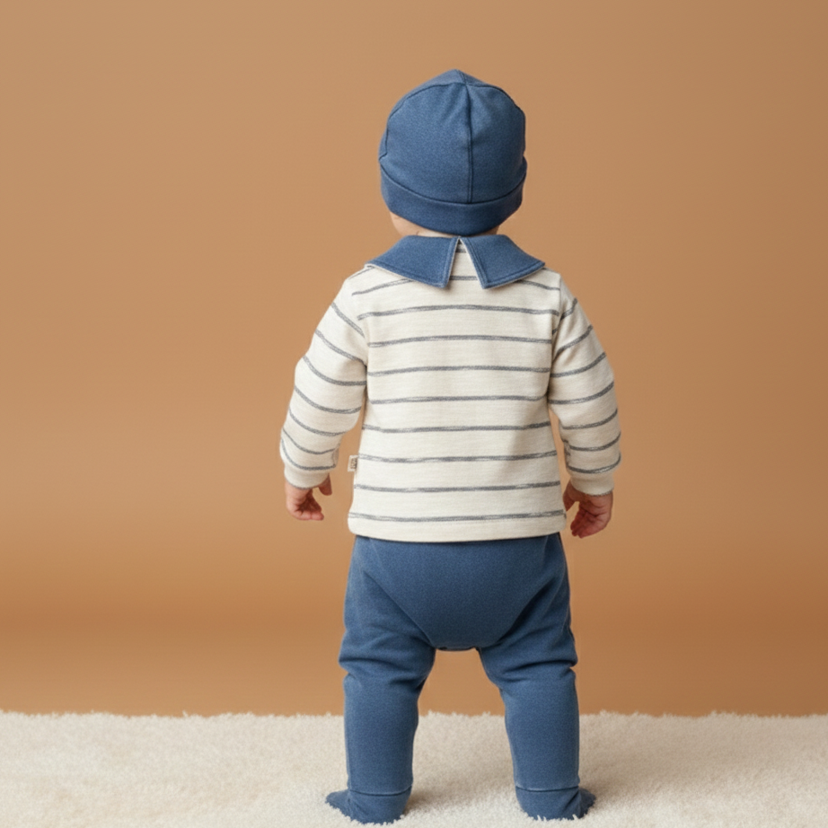 Yakalı Çizgili 5'li Set