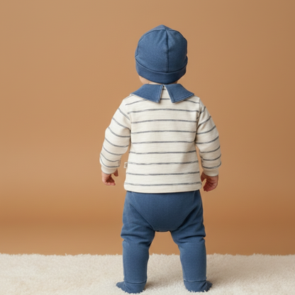 Yakalı Çizgili 5'li Set