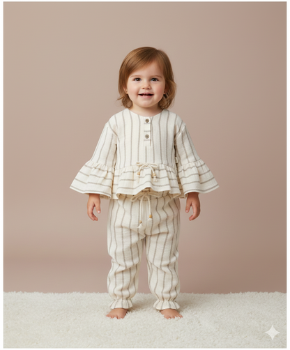 Fırfır Detaylı Kız Takım