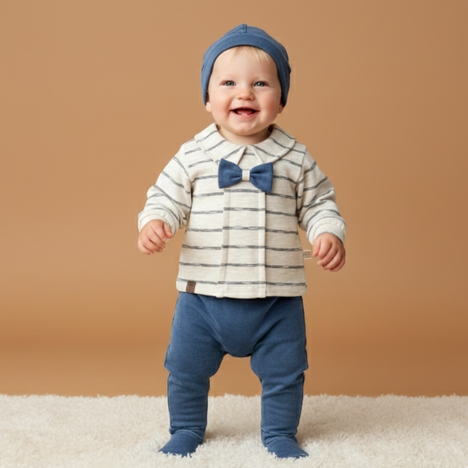 Yakalı Çizgili 5'li Set