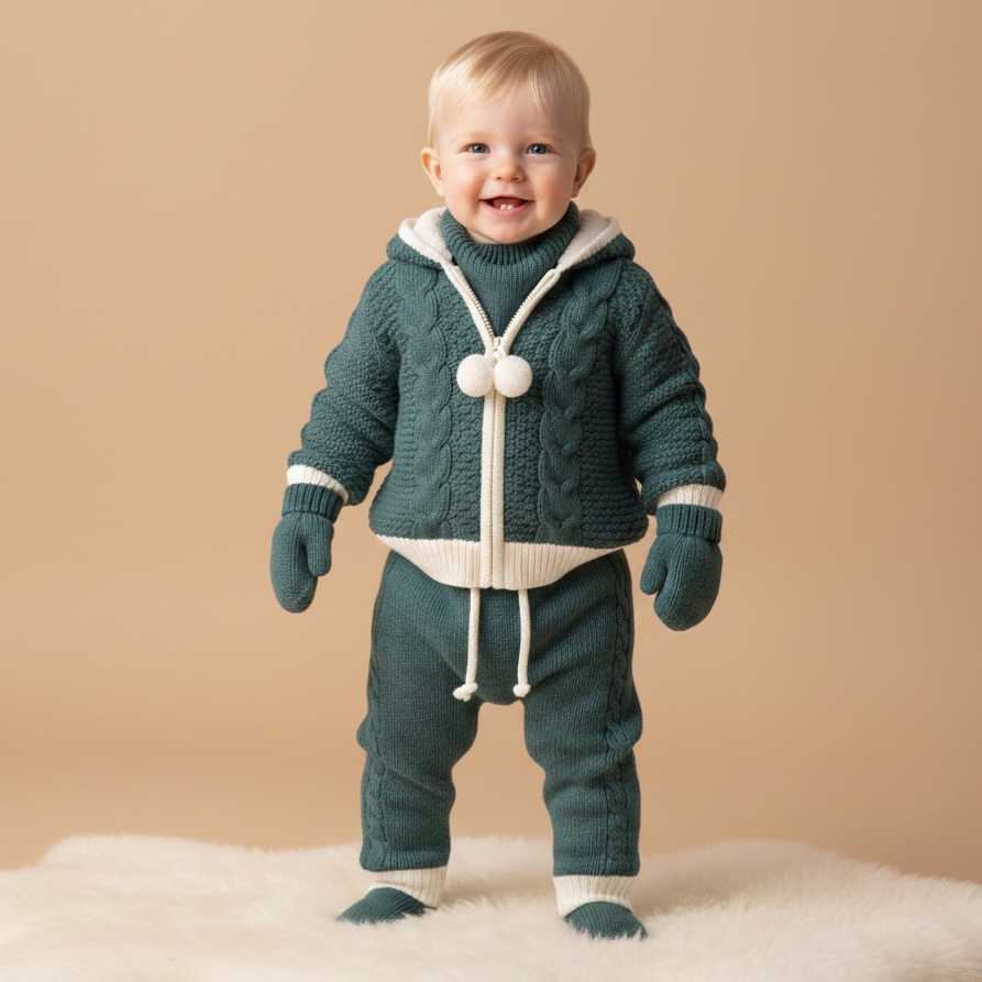 Triko Hırka Pantolon Takım